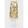 Military color skirt with lace