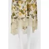 Military color skirt with lace