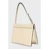 Yellow leather bag with tag