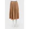 Pleated midi skirt