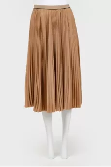 Pleated midi skirt
