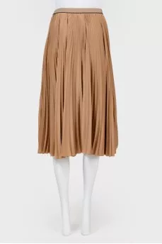 Pleated midi skirt