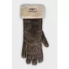 Brown leather gloves