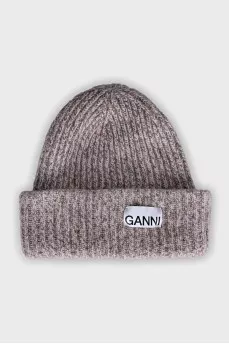 Hat with a branded patch