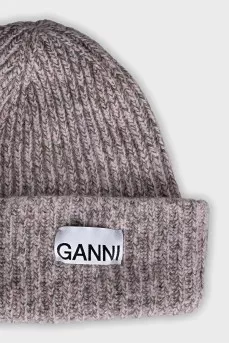 Hat with a branded patch