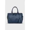 Leather tote bag with handles