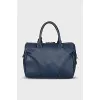 Leather tote bag with handles