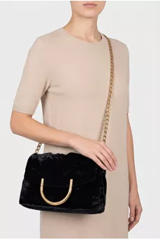 Velvet bag on a chain