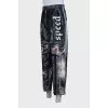 Men's printed track pants with tag