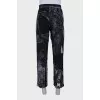 Men's printed track pants with tag