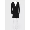 Knee-length wrap dress with deep neckline