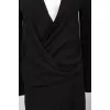 Knee-length wrap dress with deep neckline