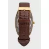 Men's mechanical watch with a leather strap
