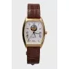 Men's mechanical watch with a leather strap