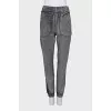Tapered fit track pants with tag