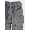 Tapered fit track pants with tag