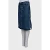 Denim fitted skirt