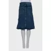 Denim fitted skirt