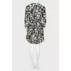 Dress in black and white flowers