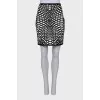 Leather skirt with perforations