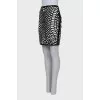 Leather skirt with perforations