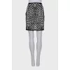 Leather skirt with perforations