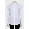 White shirt with embroidered logo