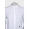 White shirt with embroidered logo