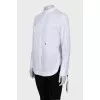 White shirt with embroidered logo