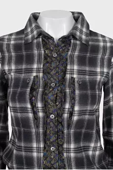 Checkered shirt dress