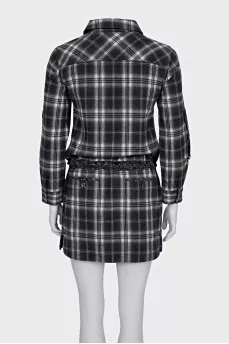 Checkered shirt dress