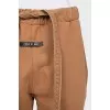 Brown drawstring trousers