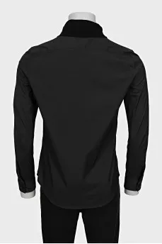 Men's black tight-fitting turtleneck