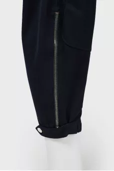 Slim fit trousers with patch pockets