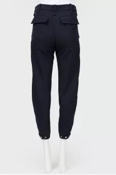 Slim fit trousers with patch pockets