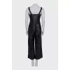 Leather jumpsuit with trousers