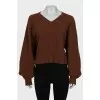 Oversized cropped jumper