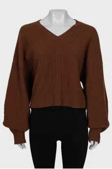 Oversized cropped jumper