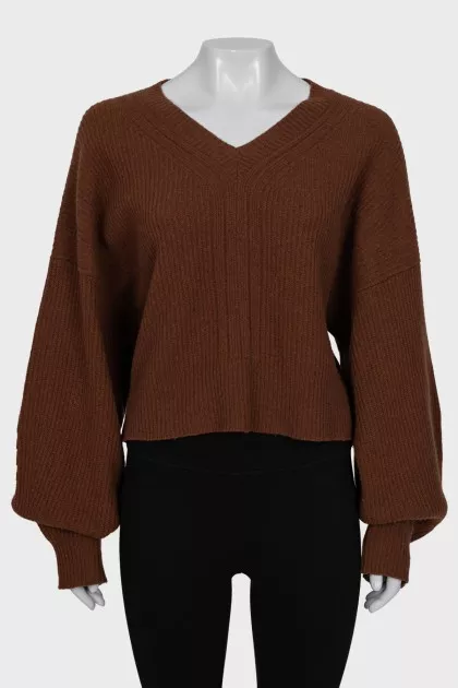 Oversized cropped jumper