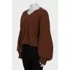 Oversized cropped jumper