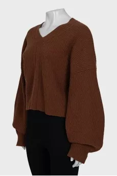 Oversized cropped jumper