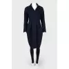 The coat is fitted