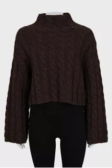 Knitted brown sweater
