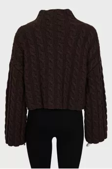 Knitted brown sweater