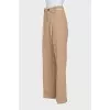 Wide-leg trousers with a belt