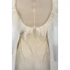 Evening dress with feathers and rhinestones