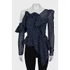 One shoulder fitted blouse