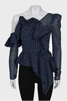 One shoulder fitted blouse