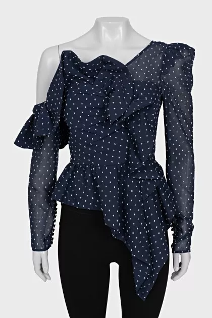 One shoulder fitted blouse