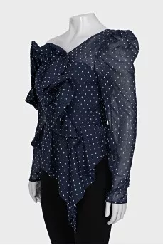 One shoulder fitted blouse